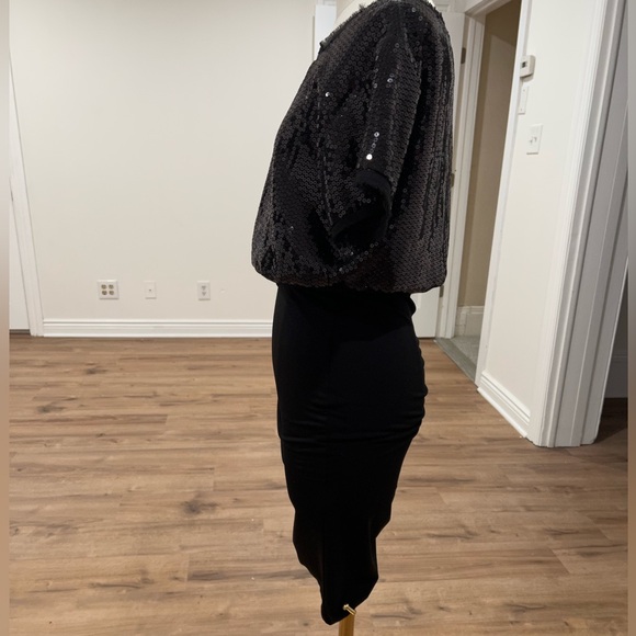 BCBG Generation Asymmetric Sequin Cocktail Dress Size Small - Picture 7 of 15